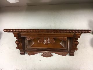 Victorian Style Mahogany Wooden Wall Shelf Hanger Antique Style