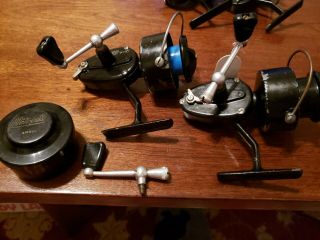 2 Garcia Mitchell 300 Spinning Reels With 1 Extra Nos Spool And Handle France