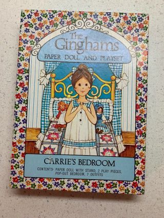 Vintage The Ginghams Paper Doll And Play Set Carrie’s Bedroom