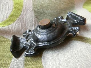 Reclaimed Vintage Wrought Iron Door Bell - Brass Bell Push
