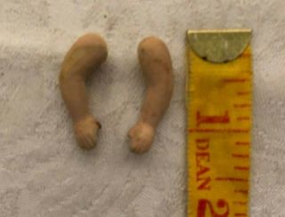 Set Of Small Antique Bisque Doll Arms 1 " Long