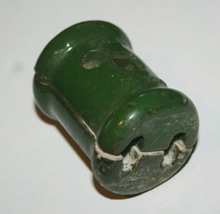 Antique G.  E.  Co.  Green Porcelain/ceramic 125 Volt Plug Socket Early Electricity