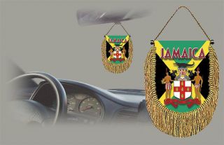 Jamaica Rear View Mirror World Flag Car Banner Pennant