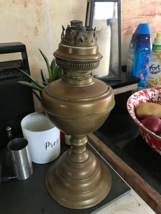 Victorian Antique/vintage Brass Paraffin Kerosene Oil Lamp,  Project