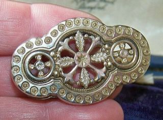 Antique Victorian Jewellery Pierced Silver Aethestic Brooch Shawl Pin