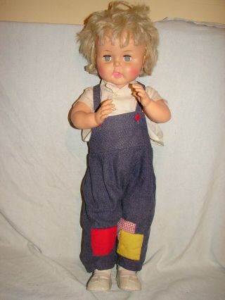 Vintage Vinyl Hard Plastic Doll 26 Inch Sleep Eyes Lashes Horsman Child Size