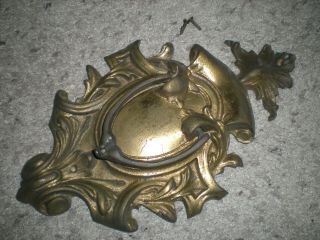 Vintage Brass Door Knocker Weight 1.  10 Size 11.  5 " By 6.  5 "