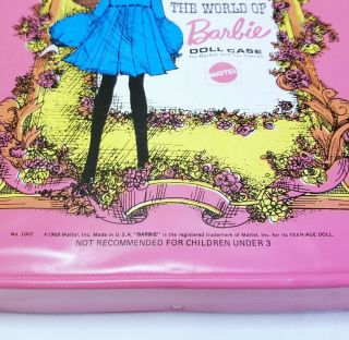 Vintage 1968 The World Of Barbie Doll Case No.  1002 Doll Carrying Case - Mattel 4