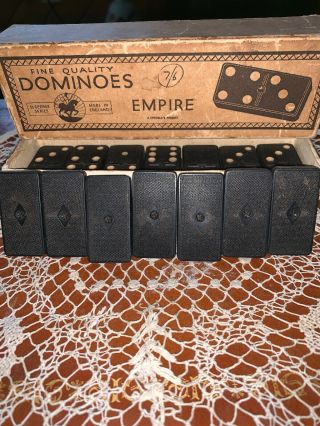 Doll House Game Domino England Antique With Box St George Empire