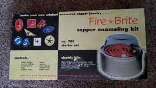 Vintage Fire Brite Copper Enameling Kit No.  700 Starter Kit