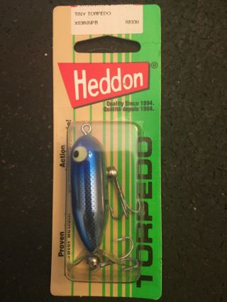 Heddon Tiny Torpedo 1 7/8 " 1/4 Oz X0360npb Chrome Blue Scale And Back
