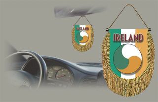 Ireland Rear View Mirror World Flag Car Banner Pennant