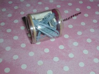 Vintage Vogue GINNY Blue Cape and Curler Set in CYLINDER,  VERY CUTE 3