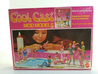 Vintage 1971 Mattel Cool Cast Mod Models - Mold 12 Figures No.  4729 Nos
