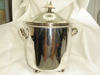 A Vintage/art Deco Silver Electroplated Tea Caddy By M & S