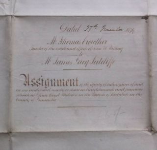 Antique Vellum Legal Indenture / Document,  Victorian 1879,  Rochdale,  Lancashire.