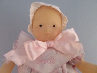 Vintage 1990 Corolle Baby Doll Soft Body 10 " - Pink & Lavender Outfit