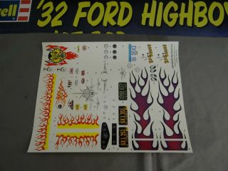 1/8 1932 Ford Decal Sheet