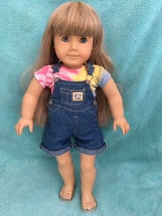 Vintage Pleasant Company 18” American Girl Doll Blond Hair Blue Eyes