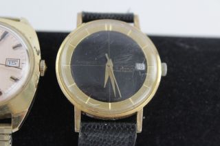 3 x Vintage Gents Gold Tone WRISTWATCHES Hand - Wind Automatic Inc.  Rotary 4