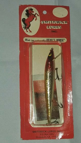 Vintage Smithwick Devils Horse Lure Rb 1235 In.