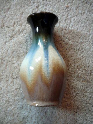 Antique Art Pottery Drip Glaze Bud Vase 5 " Tall - Unmarked