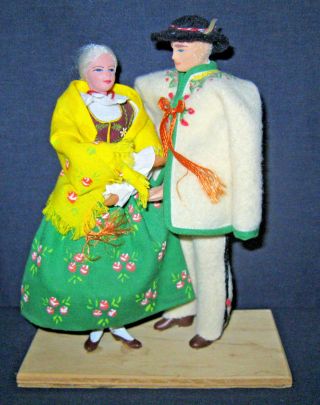 7” Vintage Polish Couple Dolls From Poland
