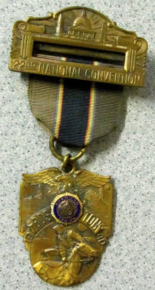 Vintage 1940 Boston American Legion National Convention Medal Usa Eagle Revere