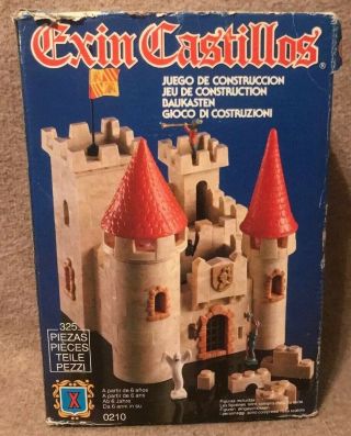 Vintage Exin Castillos Castle Toy Building Blocks Set - Made In Spain