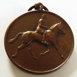 Antique Dutch Bronze Horse Medal Dressage