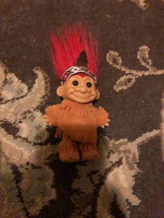 4 " Russ Vintage Native American Indian Red Hair