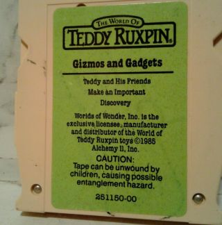 7 Vintage 1985 Tape Cartridges Teddy Ruxpin Mushroom Forest Boggley Woods Wooly 3