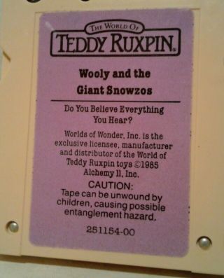 7 Vintage 1985 Tape Cartridges Teddy Ruxpin Mushroom Forest Boggley Woods Wooly 5