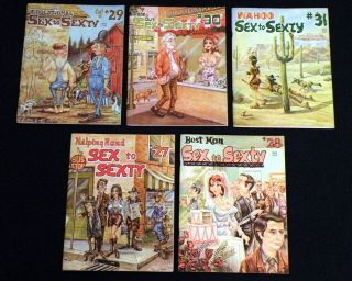 Five 1970 Vintage Issues 27 - 31 Sex To Sexty Risque Adult Humor Magazines