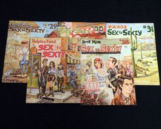 FIVE 1970 Vintage Issues 27 - 31 SEX TO SEXTY Risque ADULT Humor Magazines 3
