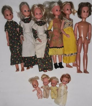 10 Vintage Mattel Sunshine Family Dolls
