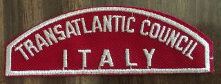 Boy Scouts Transatlantic Council Red & White Csp Italy