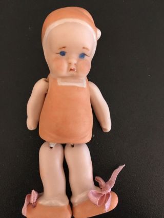 Vintage Bisque Small Doll Made In Japan (pink)