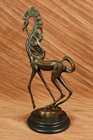 Abstract Modern Art Salvador Dali Horse Hot Cast Bronze Sculpture Marble Statue