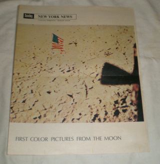 Apollo 11 Aug.  3,  1969 York News Special Issue - 1st Color Pictures From Moon