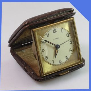 Junghans Germany Portable Pocket Travel Brass Mechanical Wind - Up Alarm Clock