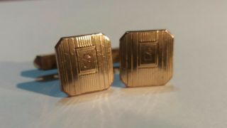 Vintage 1930s Swank 1/20 10k Gold Filled Cufflinks Antique