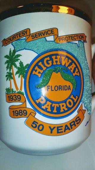Florida Highway Patrol 50 Years Anniversary Coffee Mug Tea Cup 1939 To 1989