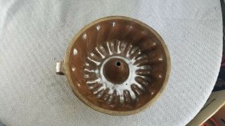 Antique/Vintage Stoneware Pottery Bundt Cake Pan Mold 2