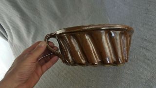Antique/Vintage Stoneware Pottery Bundt Cake Pan Mold 3
