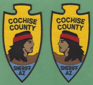 Cochise County Sheriff Arizona Police Patches Opposing Face Left & Right