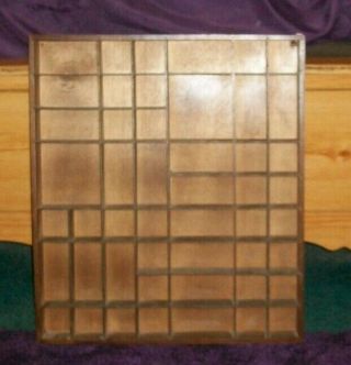 Vintage Antique Wood Shadow Box Miniatures Display Wall Curios Shelf 49 Sections