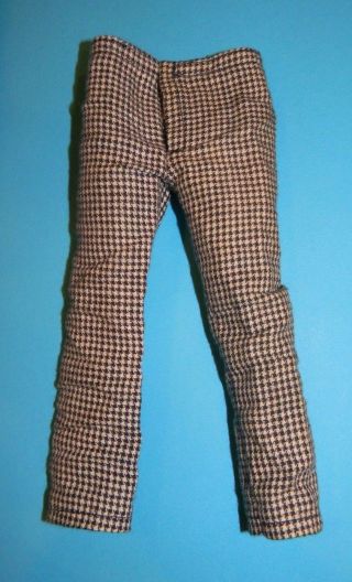 Vintage 1970 Barbie Ken Big Business 1434 Black White Houndstooth Slacks Pants