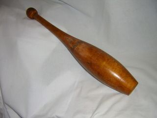 Antique Spalding Model B.  S.  Maple Wood Exercise Indian Club Pin 1 1/2 - Lbs