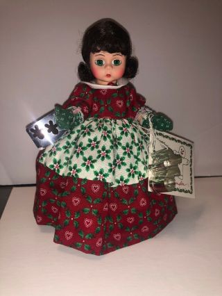 Vintage Madame Alexander Lil Christmas Cookie Doll 341 Red Green Box